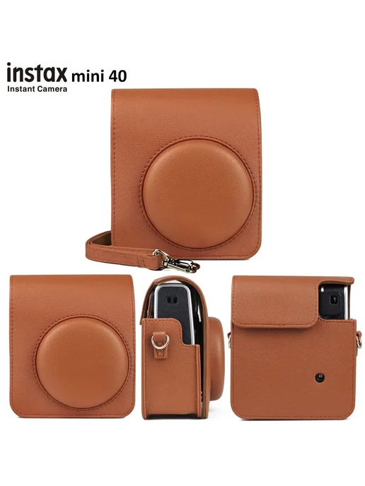FUJIFILM Чехол для Instax Mini 40, Brown A, коричневый