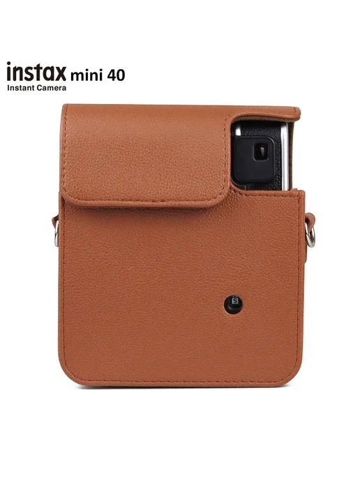 FUJIFILM Чехол для Instax Mini 40, Brown A, черный, фото 4