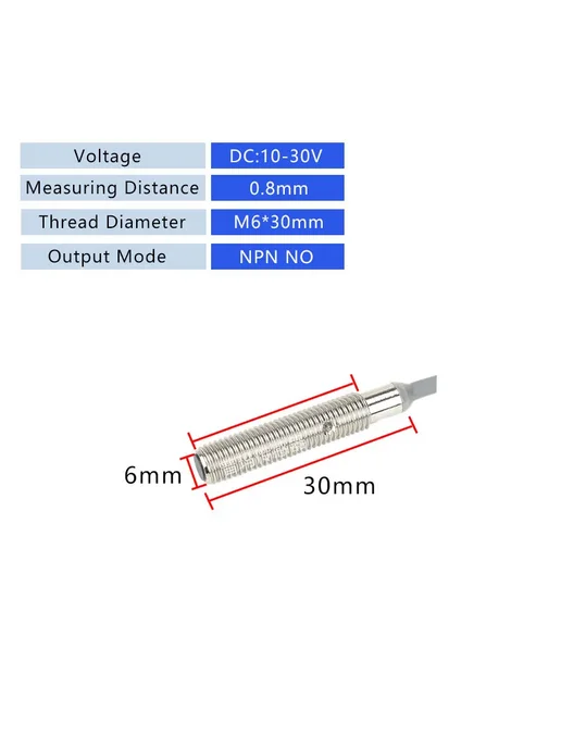 PARMA Датчик приближения M6 NPN NO 0.8mm 12В 24В, вариант