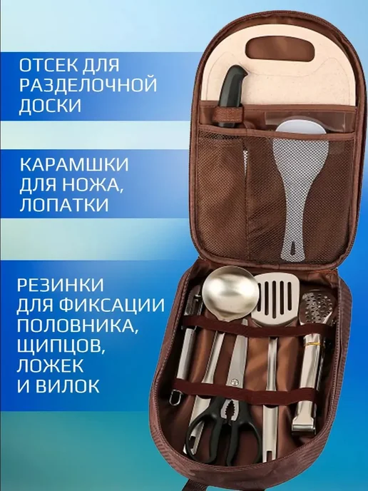 Набор туристической посуды для пикника, для походов, вариант, фото 4