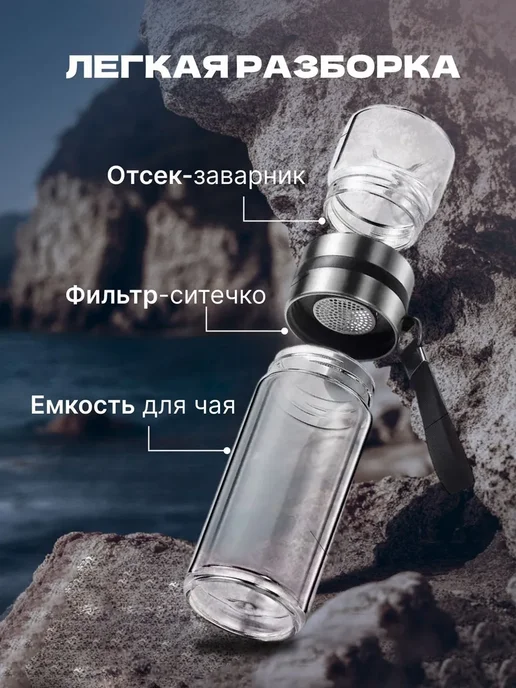 Термокружка Прозрачный 0.35 л, 350 мл, фото 5