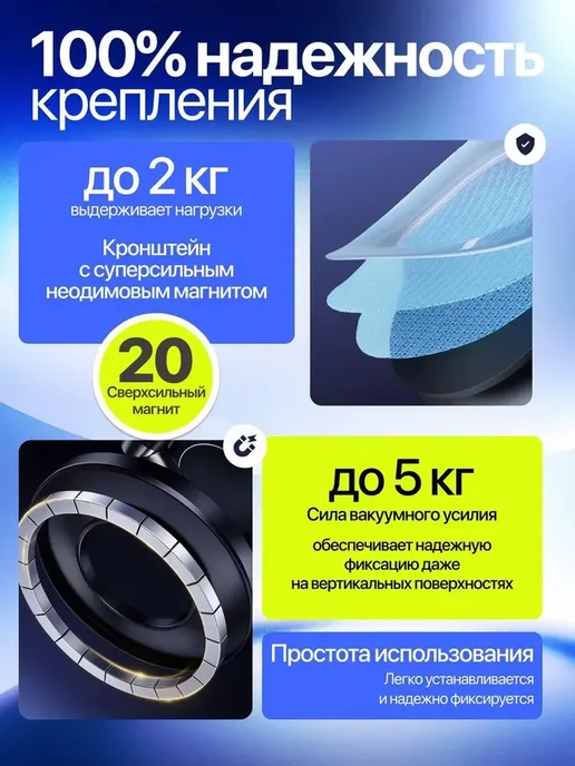 EasyLiving Держатель для телефона автомобильный, черный, фото 4
