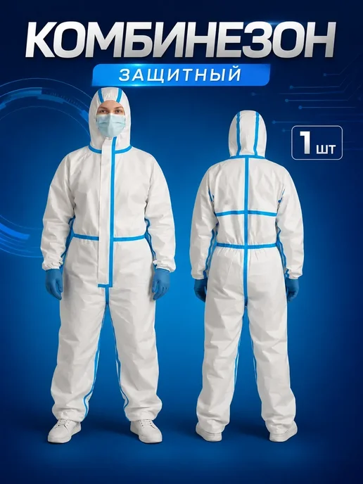 Нет бренда Комбинезон защитный, белый