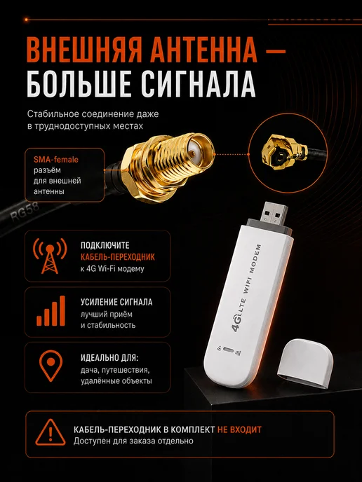 Модем 4G с Безлимитный интернетом, 4 г, фото 3