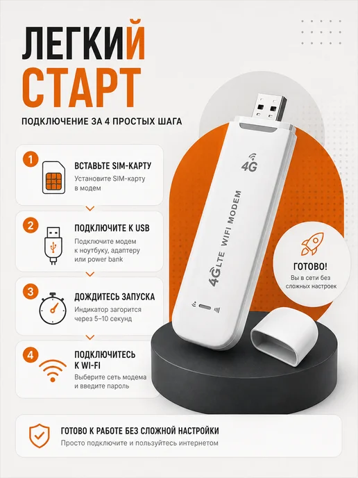 Модем 4G с Безлимитный интернетом, 4 г, фото 8