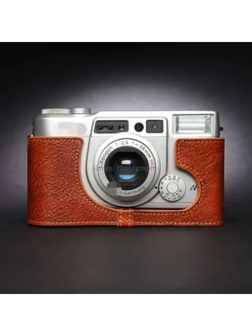OLOEY Сумка для фотоаппарата из натуральной кожи для Rollei, коричневый