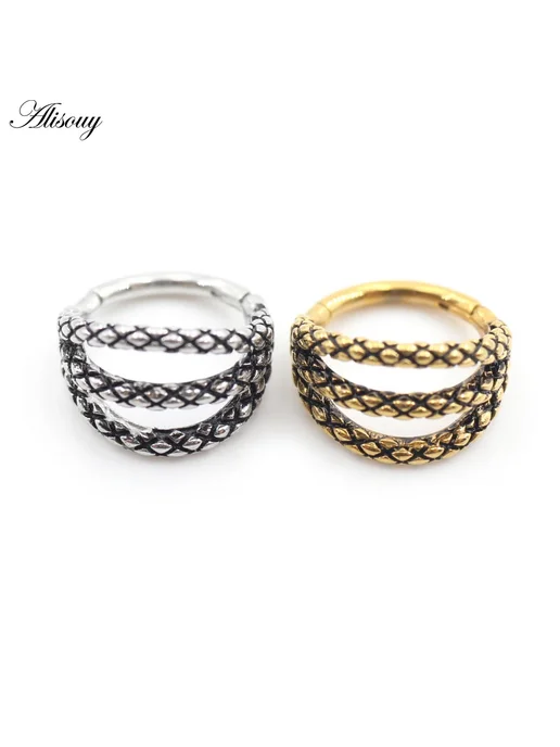 Alisouy Серьги-кольца 15.3mm, No 9 Steel Color, вариант, фото 3