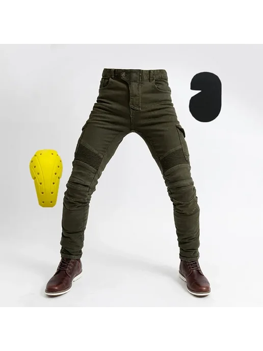 Нет бренда MOTO-Pants Защитные брюки для езды на мотоцикле Внедорожные, желтый, фото 4