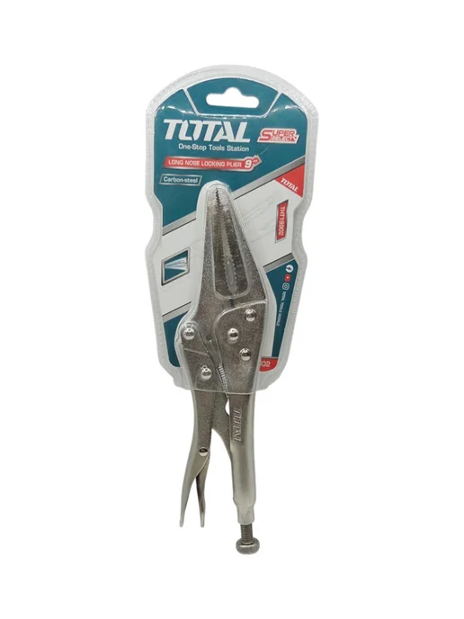 TOTAL tools Клещи зажимные (длинногубцы) для сварочных работ 225 мм, серый