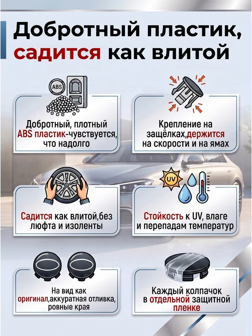 Колпачки на литые диски LS 56 60 BMW, синий, фото 4