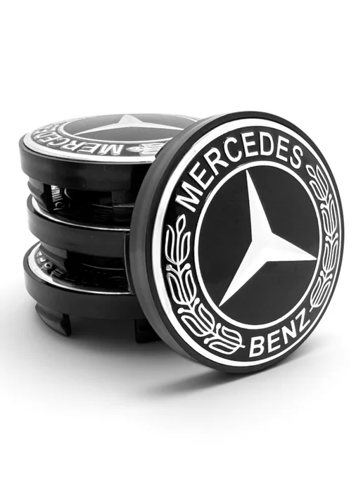 Колпачки на литые диски LS 56 60 MERCEDES, черный, фото 2