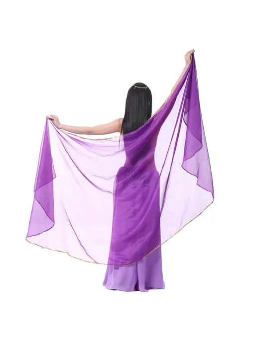 Нет бренда Шифоновые вуали для танца живота Dark purple, фиолетовый