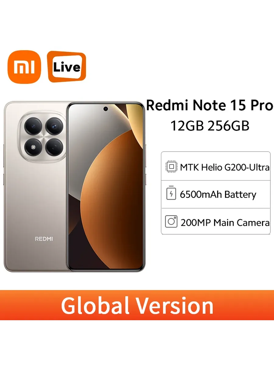 Xiaomi Смартфон Redmi Note 15 Pro, 12 256ГБ, global