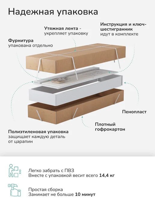 Leset Home Комод Линкс-8 с полкой, каркас Белый, ящики Бежевые, белый, фото 7