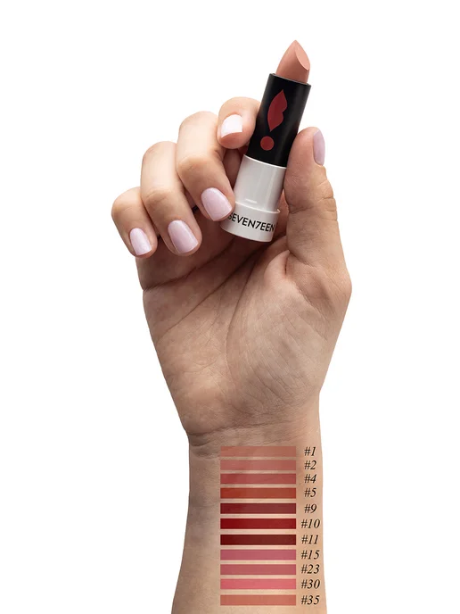 Seven7een Помада для губ устойчивая матовая SPF 15, 35 Ледяной Абрикос, оранжевый, фото 3