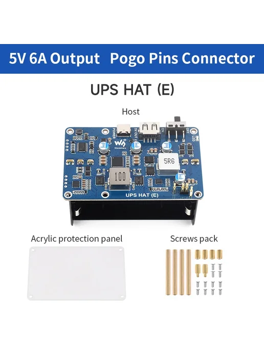 Нет бренда Блок бесперебойного питания Raspberry Pi 5 UPS HAT (E), вариант