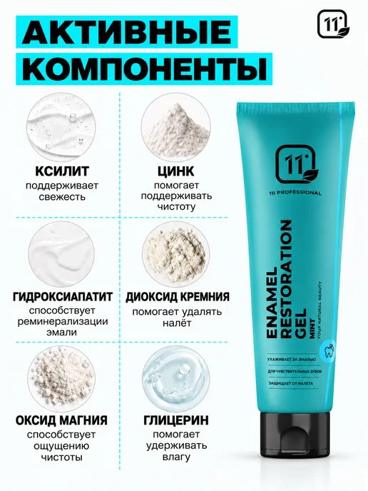 11i professional Реминерализирующий гель для зубов, мята, вариант, фото 3