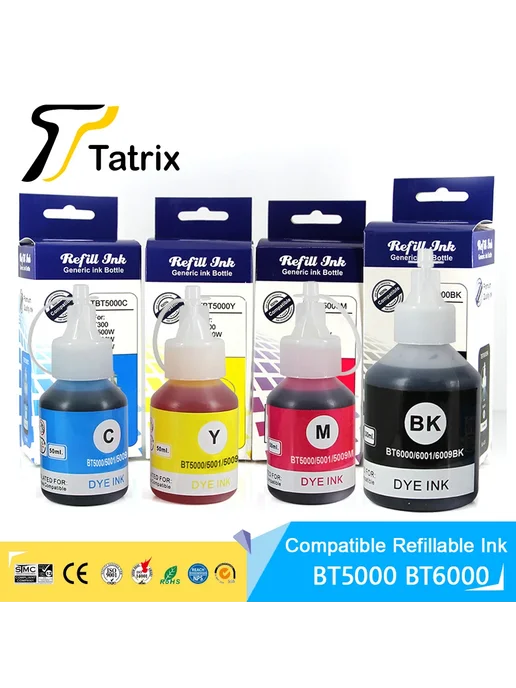 Tatrix International Чернила Tatrix BT6000 BT5000 4 цвета, 4 цв., фото 2