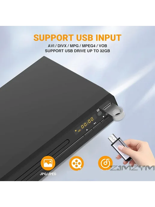 ZJMZYM DVD-плеер US Plug, US Plug, фото 4