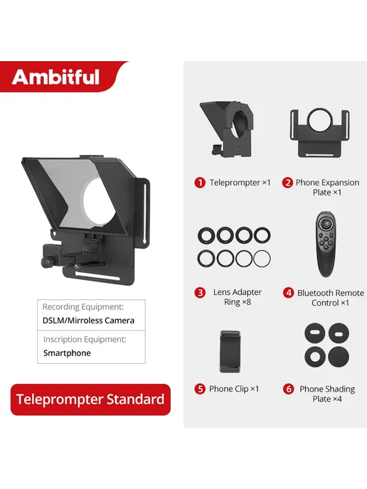 AMBITFUL Мини-телесуфлер T1 T1 Standard, вариант