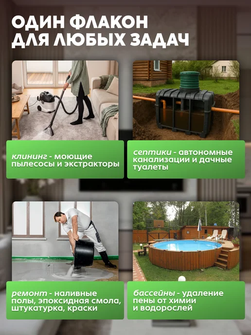 Пеногаситель для пылесоса, клининга, гипса и бетона 1л, 5 л, фото 5