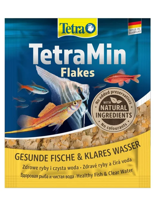TETRA Корм для рыбок аквариумных хлопья TetraMin Floken пакет 12 г, 12 г, фото 2