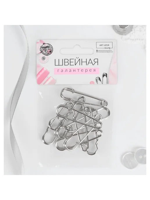 Сима-Ленд & Арт Узор Булавка шляпная набор 10 шт, 10 шт, фото 7