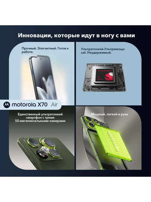 Смартфон Motorola X70 Air 12/512 ГБ, серый, фото 3