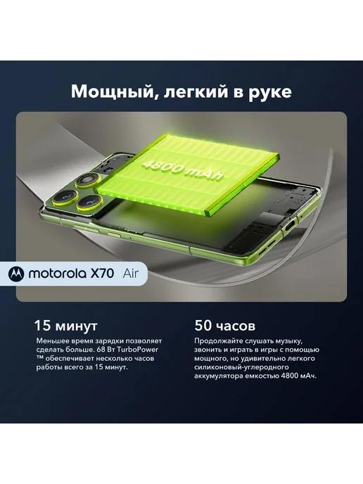 Смартфон Motorola X70 Air 12/512 ГБ, цвет не указан, фото 5