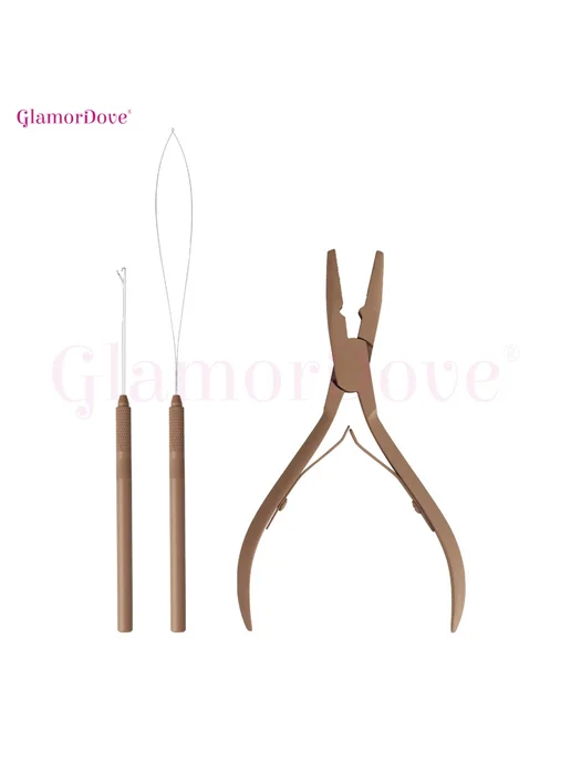 GlamorDove Набор для наращивания волос с микрокольцами BR, вариант