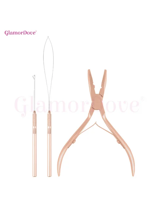 GlamorDove Набор для наращивания волос с микрокольцами RG, вариант