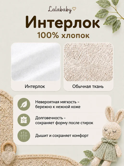 Lalababy Набор ползунков 3 шт Динозавры штанишки розовые, 3 шт, фото 2