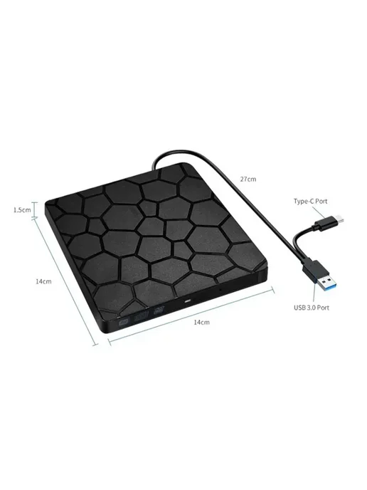 Нет бренда Внешний оптический привод ABRJ-USB 3.0 Type-C DVD RW с интер, вариант, фото 6