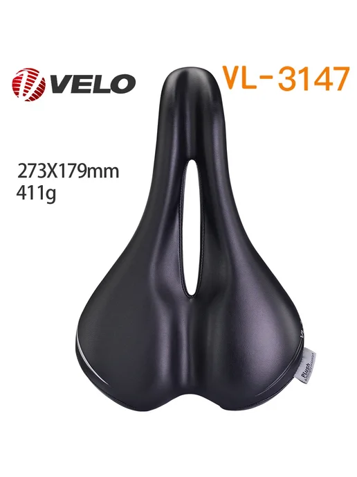 Нет бренда VELO VL-3147 Седло для горных велосипедов черное, серый