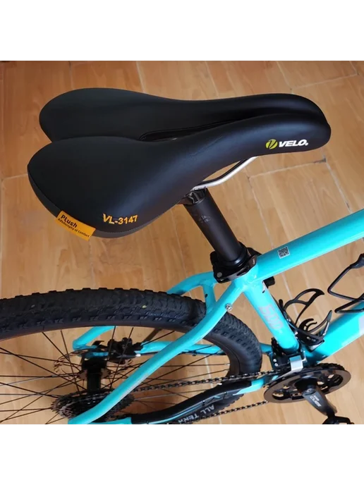 Нет бренда VELO VL-3147 Седло для горных велосипедов черное, серый, фото 2