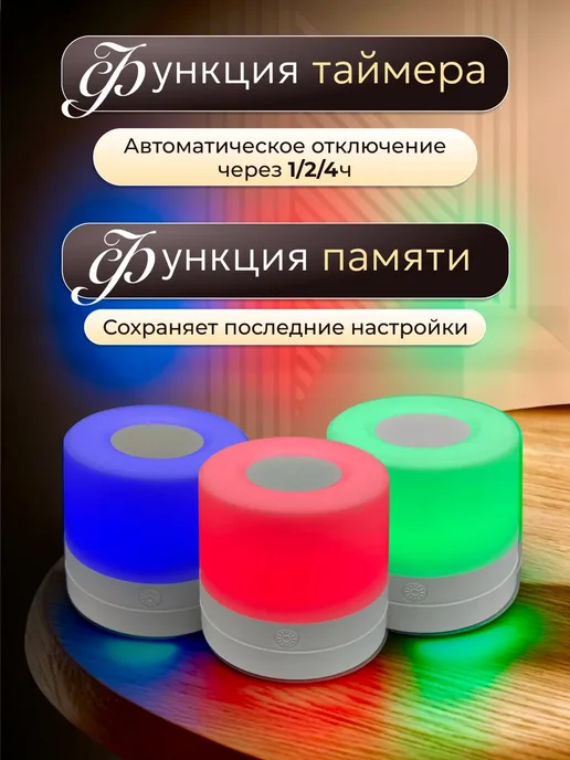 Ночник детский прикроватный, синий, фото 6
