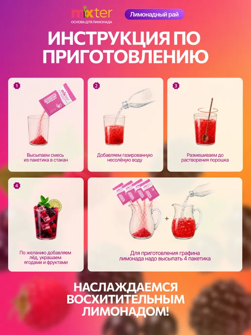 Mixter Набор лимонадов Лимонадный рай подарочный 32 шт, 32 шт, фото 4