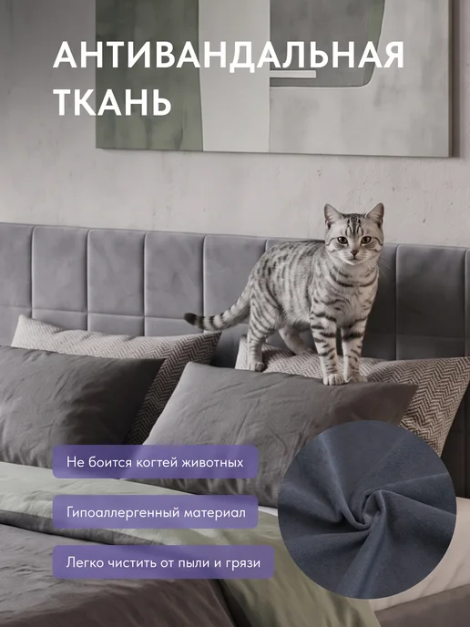 Диван24 Кровать двуспальная 160x200 мягкая с подъемным механизмом, 120x200, фото 6