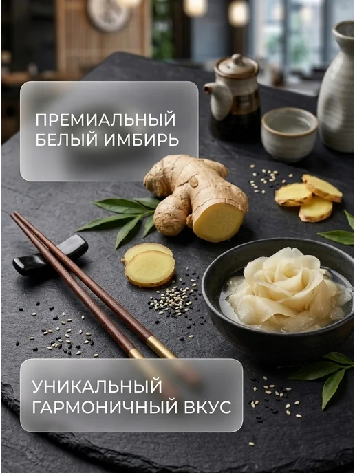 NIHAO Имбирь маринованный белый для суши и роллов 1,4 кг, 1,4 кг, фото 3