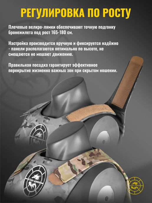 WZoR-Armor Бронежилет скрытого ношения "Намир +" + СВМПЭ бр2 (40 сл.), зеленый, фото 4