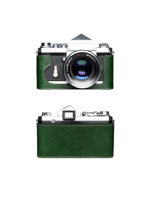 OLOEY Чехол для Nikon F из натуральной кожи Dark Green, зеленый, фото 4