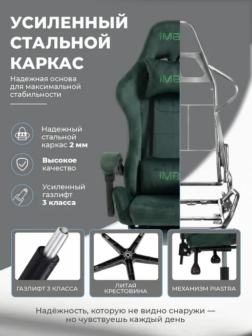Imba Игровое кресло компьютерное геймерское стул на колесиках, вариант, фото 2
