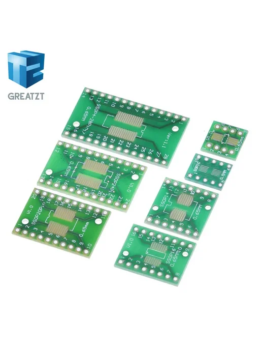 GREATZT Комплект переходников SMD на DIP 7шт. 5SET, 7 шт, фото 5