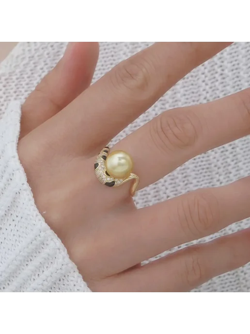 Нет бренда Основа для кольца из серебра 925, gold color mount, для жемч, серебристый, фото 4
