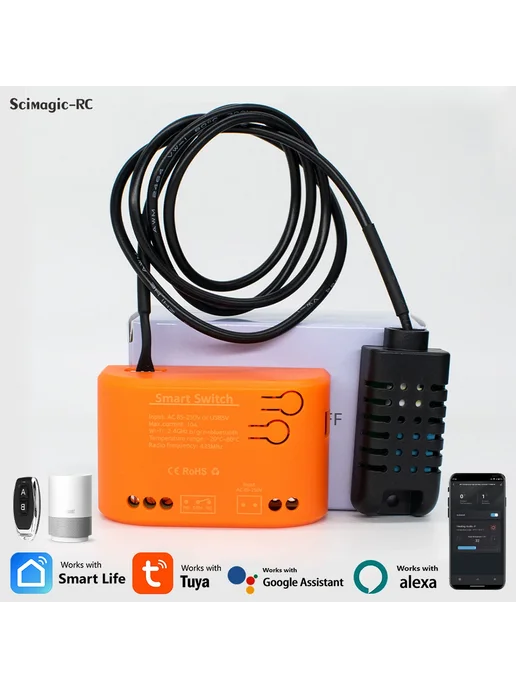 Scimagic-RC Умный переключатель с датчиком температуры и вла, вариант, фото 3