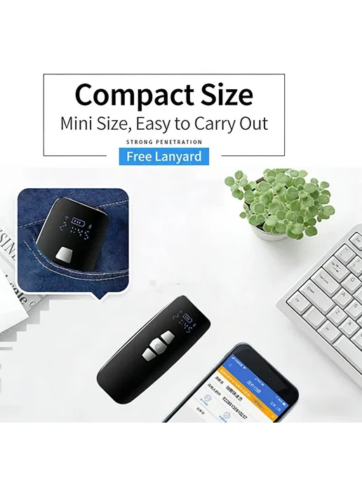 luxuglow Миниатюрный портативный сканер штрих-кодов USB Bluetooth 2.4, черный, фото 3