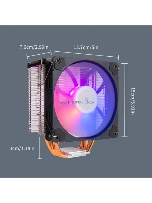 Нет бренда Кулер для ПК Black с RGB подсветкой, белый, фото 7