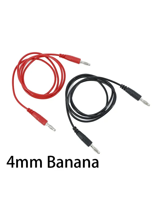Нет бренда Металлические тестовые провода для мультиметра 4 мм red 1 м, 1 м, фото 2