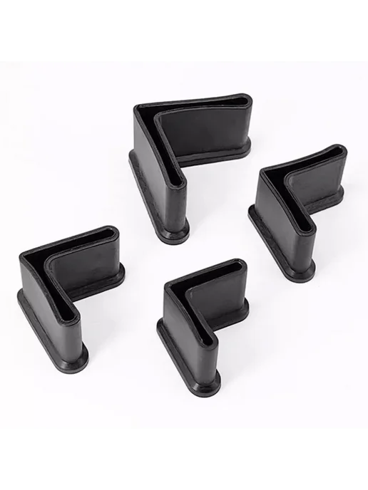 Нет бренда Заглушки для мебели L-образные из ПВХ 4Pcs Black, 4 шт, фото 6
