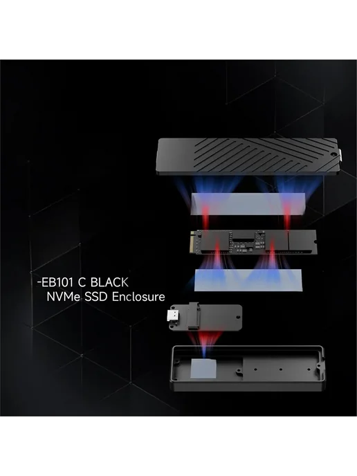 Нет бренда Корпус для SSD Nices TR-EB101 USB Type-C, вариант, фото 4